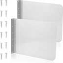 Therwen 2 Pcs Stainless Steel Side Splash Guard for Kitchen Sink 15 x 12 Inch Wall Mount Guard with Screws Commercial Restaurant Bar Hand Wash Sink and Compartment Prep Splash Protector Supply