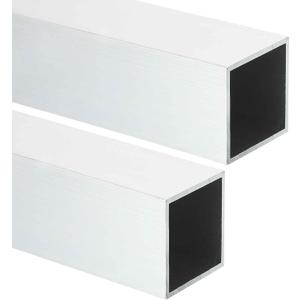 MECCANIXITY Aluminum Square Tubing,1.97"x1.97"x16" Long 0.08" Wall Thick 6063 Aluminum Square Tube Seamless Structural Metal Profile Hardware for Construction DIY Home Decor Furniture 2pcs