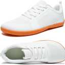 Barefoot Shoes for Women Wide Toe Box Zero Drop Minimalist Trail Running (7.5 Wide, White)