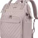 VANKEAN 17 Inch Laptop Backpack for Women Fashion Computer Work Bag, Large Capacity Waterproof Backpack, College Daypack Business Travel Backpack, Light Dusty Pink