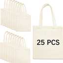 ORJ 13 * 15 inch Sublimation Blank Bags Bulk,Tote Bags for Sublimation, Canvas Tote Bags DIY Custom Shopping Bag