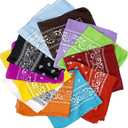 Allgala 12 Pack 100% Cotton Premium Bandanas Head Band Wrap Scarf (12-Polyester)