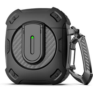 RFUNGUANGO for AirPods 2nd Generation tective case, 2024 New Space-Themed tective case. Compatible with Airpods 1/2 and, [Black] (AirPods 2 Case, A-Black)