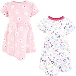 Hudson Baby Girl's Cotton Dresses (White)