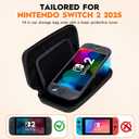Carrying Case for Nintendo Switch 2 (2025), Large All in One Hard Travel Cases with Game Card Slots, Portable Case Storage Bag Protective Pounch for Nintendo Switch 2 Console and Accessories -Black