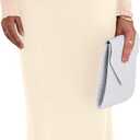 PRETTYGARDEN Fall Dresses for Women 2025 Elegant Off The Shoulder Long Sleeve Formal Wedding Guest Bodycon Maxi Dress(Apricot,Small)