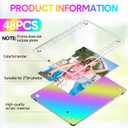 Fiwochic 48 Pcs 2x3 Acrylic Magnetic Picture Frames Bulk Laser Mini Film Photo Frame for Fridge Refrigerator Photo Postcard Office Home Decor