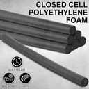 Pangda 8 Pcs Foam Backer Rod for Gaps Concrete Crack Filler 2 Inch x 26.25 ft Caulk Saver Bulk Gray Concrete Expansion Joint Filler Driveway Crack Filling for Joints Gaps Filling Industrial Sealants