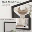 Black Framed Bathroom Mirror for Over Sink 44x36