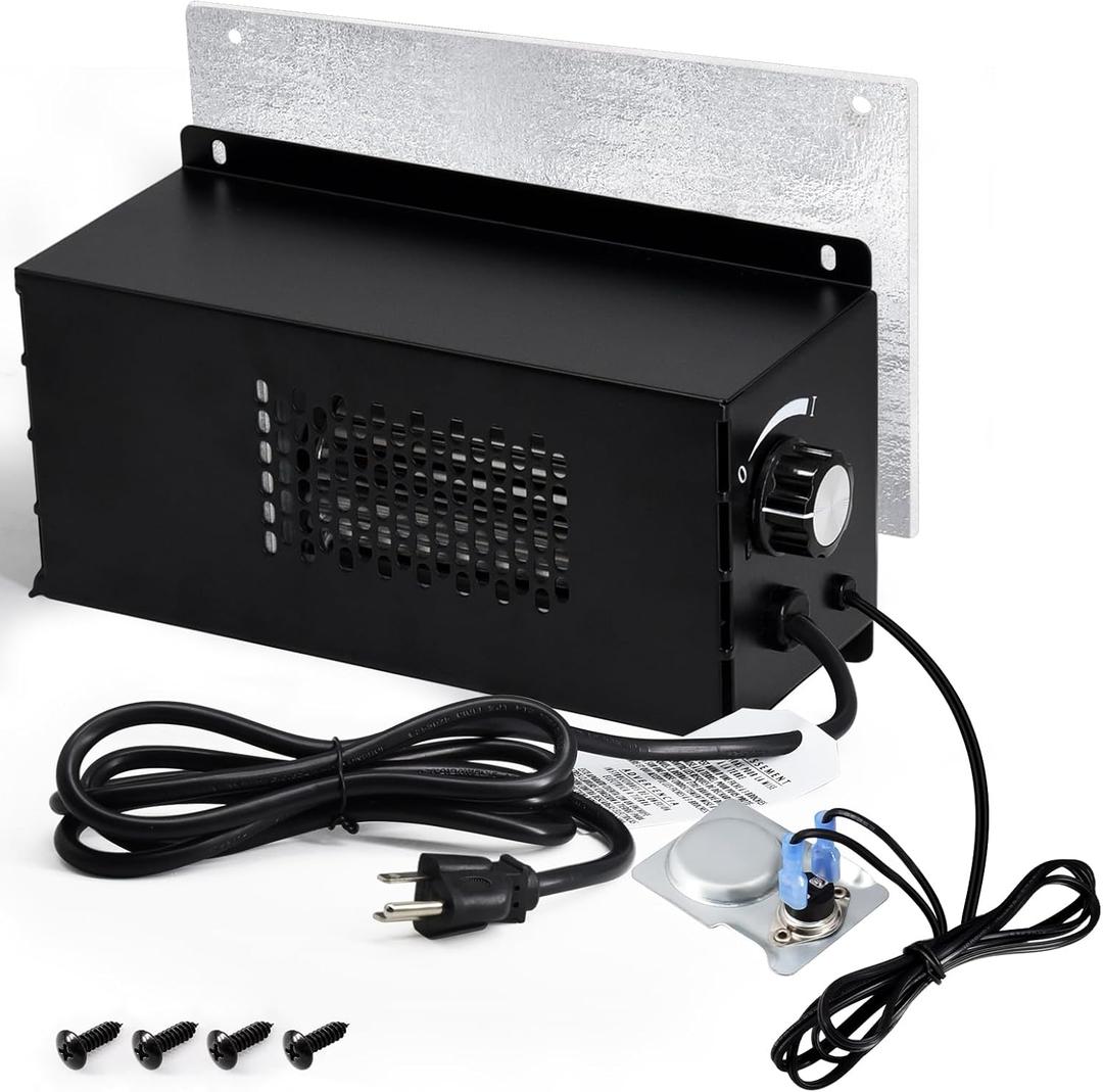 Hiorucet PBAR-2427 Blower Kits for Pleasant Hearth Vent Free Stove or Wood Burning Stoves, GHP Group VFS2-PH30DT VFS2-PH20DT VFS-PH20DT, Speed Variable PBAR-2427 Blower Fan with Magnetic Thermostat.