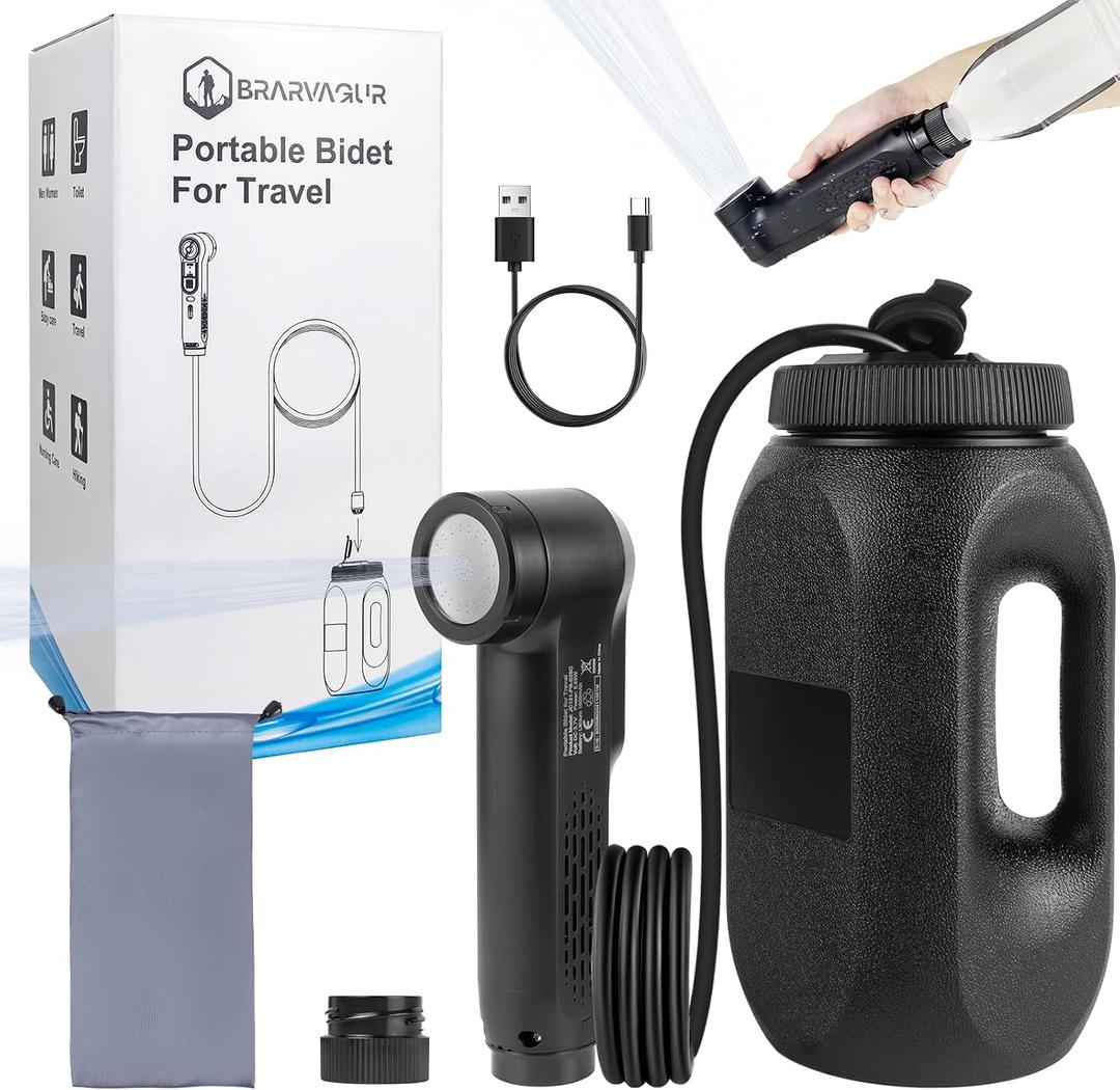 Portable Bidet for Travel, 1600mAh Electric Handheld Bidet with 2.5L Tank