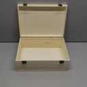 Unfinished Wooden Box,12 x 9 x 5 Inch Natural Wood Boxes Large Wooden Box with Hinged Lid and Front Clasp DIY Wood Boxes Craft Stash Boxes for Art Hobbies Gifts and Home Storage