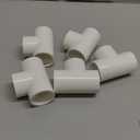 5Pack 1-1/4" PVC Tee 3 Way PVC Pipe Fittings Connector (Socket x Socket x Socket) Furniture Grade SCH40 1.25" PVC Tee Elbow Pipe Fitting Adapter for Water Supplies Build PVC Furniture Shelf