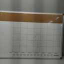 Amazon Basics 24" x 36" Monthly Whiteboard Calendar with Cork Board, Wall Mounted, Easy to Install, Silver Aluminum Frame