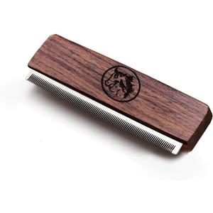 Deshedding Grooming Brush for Dogs Cats & Horse Easy Ergonomic Wood Groomer Brush Professional Brush Grooming Tool Supplies, Remove painlessly 95 Percent of Lose Hair Fur & Dirt (5 inch)