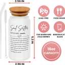 Friendship Gifts for Women Friends, Gifts for Friends Female, Gifts for Best Friend - Gifts for Sister - Sister Birthday Gifts - Galentines Day, Valentines Gifts for Friends - 16 Oz Can Glass