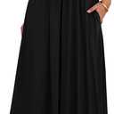 BTFBM Summer Maxi Dresses for Women 2026 Strapless Ruched Tube Top Beach Vacation Spring Wedding Guest Dress Pockets, Small