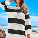 ANRABESS Women Swimsuit Crochet Swim Cover Up 2026 Summer Bathing Suit Swimwear Mesh Knit Beach Dress Vacation Outfits