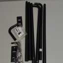 ENJOYBASICS Blackout Curtain rod for windows 48 to 84, 5/8 in Wrap Around Curtain Rods for Bedroom, Living Room, Adjustable from 30 to 86 Inches, Matte Black