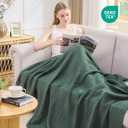 EMME Cotton Muslin Twin XL Blanket Breathable Gauze Blanket Soft Lightweight Blankets Adults Gifts for Women (Forest Green, 66"x90")