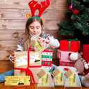 Gisafai 100 Sets Polar Stickers Golden Tickets Bulk Polar Christmas Decorations Believe Bell Santa Sleigh Bell Invitations Xmas Gifts Train Party Supplies Favors Stuffers Organza Bags Tags (White)