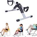 Fitness Pedals Folding Arm and Leg Pedal Exerciser Mini Exercise Bike Portable Indoor Fitness Legs Arms Thigh Toner Toning Machine Workout Training Fitness Stair Steps