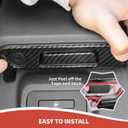 RAZPOY Armrest Box Switch Trim Cover Compatible with 2021-2023 Ford Bronco Carbon Fiber Interior Accessories