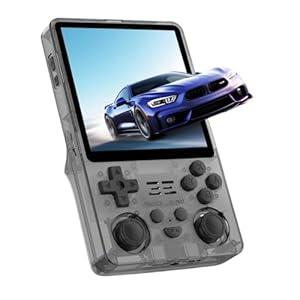 RGB20SX Retro Handheld Game Console Portable Retro Video Console with 4.0 Inch IPS 720*720 HD Screen 5000mAh Battery Retro Portable Gaming Console (Translucent Black)
