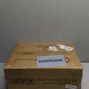 Furnulem Tall Night Stand, LED Nightstand with Charging Station and USB Ports, 4 Fabric Drawers and 4 Tier Storage Shelf, Bedside Table for Bedroom, Home, Dorm, Office (Rustic Brown)