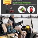 Xislet Golf Cart Electric Heater [2-Second Quick Heat] 400W Quiet & Safe Carbon Fiber Golf Cart Heater, Easy to Install Battery Powered Heater, Stable Fit 48V Club Car/Yamaha/EZGO