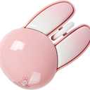 Wireless Mouse Cute Pink Mouse Kawaii Bunny Shape Rabbit Design Portable Silent Lightweight Quiet Cordless USB Optical Cordless Mice for PC Laptop Computer Mac MacBook Pro Desktop HP Kids Girls Gift
