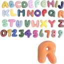 4 Inch Gypsum Letter or Number for Wall Decor, Single Alphabet or Digit for Home Decor Party Decoration Name Signs, Birthday Gifts for Boys Girls (Letter R)
