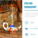 Cabilock Glass Lamp Shade Replacement 3 Inch Oil Lamp Chimney Kerosene Cover for Outdoor Camping and Home Lighting Accessory (14.5x9.5cm)