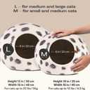 MEOWFIA Cat Cave Premium Felt Cat Bed for Indoor Cats, Handmade Merino Wool (Snow Leopard, Medium)