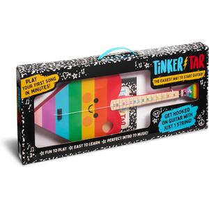TinkerTar - Rainbow Heart - The Easiest Way to Start and Learn Guitar - Premium Wood Construction - 1 Stringed Toy Instrument for Kids Perfect Intro to Music for Ages 3 and up - from Buffalo Games TinkerTar - Rainbow Heart - The Easiest Way to Start and Learn Guitar - Premium Wood Construction - 1 Stringed Toy Instrument for Kids Perfect Intro to Music for Ages 3 and up - from Buffalo Games