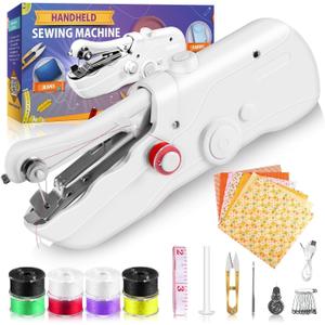 Handheld Sewing Machine, Quick Electric Mini Sewing Machine, Hand Sewing Machine Easy to Use for Beginners and Adults, Hand Held Sewing Device Fast Stitch Suitable for DIY Home Travel