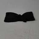 MakeMeChic Women's Bandeau Bikini Top Knot Front Strapless Swimsuit Bathing Tops, L, Black