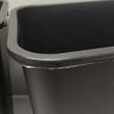 Amazon Basics Trash Can, Rectangular Commercial Office Wastebasket, 10 Gallon (Pack Of 2), Black (Previously AmazonCommercial brand)