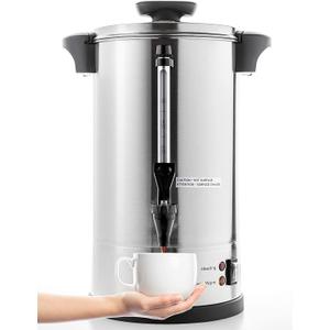 SYBO SR-CP-100B Commercial Grade Stainless Steel Percolate Coffee Maker Hot Water Urn for Catering, 100-Cup 16 L, Metallic