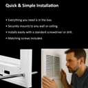 Steel Return Air Filter Grille,Return Vent Cover for Wall or Ceiling [Duct Opening Size] Removable Face/Door for 1 Inch Filters (30"W x 12"H Duct Opening)
