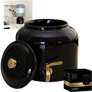 Ceramic Water Dispenser- Drink Dispenser – Versatile Countertop Solution for Home or Office – 3 to 5 Gallon Jug Holder – Premium Water Crock