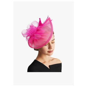 DRESHOW Women Fascinator Hats Tea Party Hat Vintage Pillbox Hat Headband for Cocktail