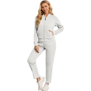 BASICDOT Women's Two Piece Tracksuit Long Sleeve Zip Up Sweatshirt Long Pants Outfits Jogger Sweatsuit Sets,XL