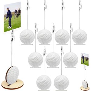 20 Pcs Base Memo Clip Holder Table Number Card Place Holders Stand Note Paper Clip Centerpieces for Table Party Favors Photo Stand Events Decoration(Golf)