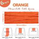6 Pack Orange Cheesecloth Table Runner 10Ft Spring Gauze Cheese Cloth Table Runner 35x120 Inch Boho Sheer Rustic Fabric for Party Decor Baby Shower Wedding Holiday Decorations