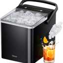 Silonn Ice Maker Countertop, Portable Ice Machine with Carry Handle, Self Cleaning Ice Makers with 1.8 L Water Tank and Big Ice Basket, 9 Cubes in 6 Mins, Ideal for Home Kitchen RV