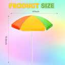 Abbylike 47 Inch Beach Umbrella for Water Table Picnic Table Shade Heavy Duty Portable Adjustable Height Sandbox Umbrella UV Protection for Beach Park Backyard Camping Garden Outdoor