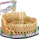 Italy Rome Colosseum Micro Brick Building Set (5594 Pieces)  Landmark Model Educational Toy Gift for Kids and Adults