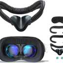 VR Face Pad for Meta Q-uest 2, Fitness Facial Interface Bracket, 2pcs PU Leather Foam Cushion, Anti-fogging Sweatproof Face Cover for Meta Q-uest 2 Accessories Replacement