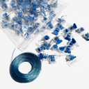 100PCS Blue Plastic Meter Seal Sets Security Lock Fake Iron with 80M Steel Seal Wires